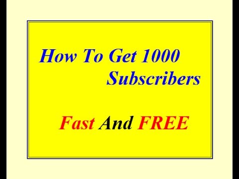 how to get youtube subscribers free